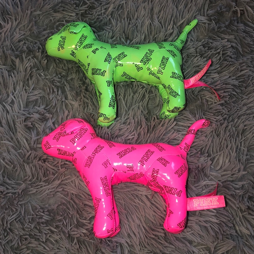 ✨NEW Lot of (2) Victoria’s Secret PINK Plush Dogs